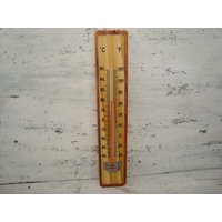 Vintage Thermometer - Holz Alte Indoor Outdoor Wand Thermometer von VintageAvangardShop