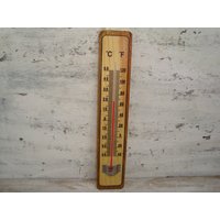 Vintage Thermometer - Holz Alte Indoor Outdoor Wand Thermometer von VintageAvangardShop