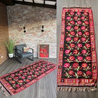 Wollteppich Kelim Teppich Bessarabien Kelimteppich Handgewebter Bauernhaus Deko von VintageBeautyUkraine