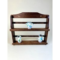 Vintage Gewürzregal Aus Holz - Curio Regale Knick Knack Display Wandbehang Regal Rustikale Küche von VintageBodacious