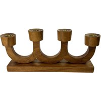 Vintage Handmade Mid Century Holz Kerzenhalter - Handgefertigte Chunky Wicca Altar Opa Chic Kronleuchter Hipstoric Home Decor Akzente von VintageBodacious