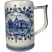 xl Vintage Delft Blue Handbemalter Heineken Becher Stein Tankard Holland 1000Ml 1L Braueriana Küche Dekor Geschenk Für Biersammler von VintageBodacious