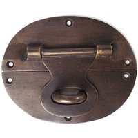 5 "Zoll Vintage Massives Messing Oval Back Lock Mit Haken Brust Box Latch Schrankschloss Tresor von VintageBrassHardware
