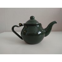 Vintage Emaille-Teekanne, Teekanne 0, 3 L, Emaillegeschirr Küchendekor, Emaillegeschirr, Rustikaler Teekessel, Kaffee - Und von VintageBulgariaBG