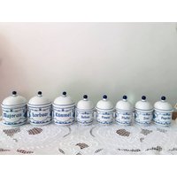 Vintage Kahla Set Von 8 Porzellan Gewürzdosen von VintageBulgariaBG