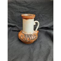 Retro Ddr Vase Von Strehla 9011. Mid Century Modern Steinzeug Keramik von VintageByElen