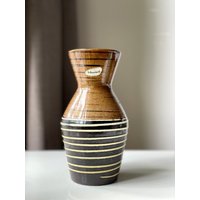 W-Germany Sheurich 523 18 Keramik Braun Fat Lava Vase/Mid Century W-Germany Keramik/ Vintage 1960 von VintageByJazzystar