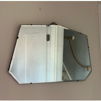 Vintage-Spiegel Mit Abgeschrägten Kanten Und Ausgefallener Form Im Art-Deco-stil von VintageByLouise