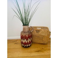Große Vintage Keramik Vase/Boho Fat Lava von VintageByNala