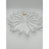 Teller Für Weihnachten Plätzchenteller Geschirr Weihnachtlich Kristallteller in Sternform Vintage von VintageByNala