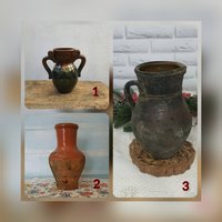 Sehr Altes Tongefäß, Tontöpfe, Keramikvase, Tontopf, Keramiktopf, Blumenvase, Rustikale Schale, Einzigartiger Topf, Antiker Tonkrug, Einzigartiges von VintageByNataliya