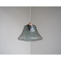 Graue Glas Pendelleuchte Mit Toller Illumination - Vintage Design Aus Den 50Er-60Er Jahren von VintageByRiis