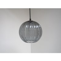 Graue Glas Pendelleuchte Mit Toller Illumination - Vintage Design Aus Den 50Er-60Er Jahren von VintageByRiis