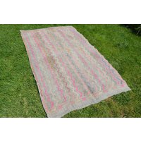 Dekorativer Boho Kelim Teppich | Tapis Berber Orientteppich Antiker Teppiche Azteken 4, 9 X 8, 0 Ft Ag1438 von VintageCappadociaRug