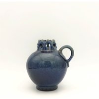 Ceramano , , Royal" 252 , Wunderschöne Königsblaue Keramik Vintage Vase von VintageCeramics4You