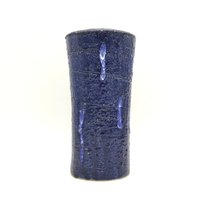 Guido Riffarth Design Von Uebelacker Keramik Vase Blau Weiß Fat Lava Mid-Century Aus Den 1960Er/1970Er Jahren von VintageCeramics4You