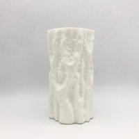 Ingrid Glashütte Vintage Weiße Milchglas Vase Mit Rindenrelief. West Germany Glas von VintageCeramics4You