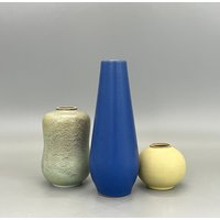 Schöne Kleine Mid Century Modern Handgefertigte Stilvolle Keramik Vasen, Hamelner Und Steuler - 1950Er/1960Er Jahre West Germany Keramik. Wgp von VintageCeramics4You