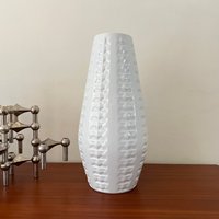 Schumann Arzberg Xxl, Bavaria Op Art Porzellan Spage Age Vase, Höhe 36 cm. West Germany von VintageCeramics4You