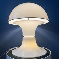 Große Weiße Dvikstra Tisch - Oder Stehlampe Aus Kunststoff von VintageChampignon