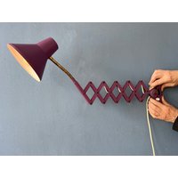 Lila Vintage Space Age Scheren-Wandlampe von VintageChampignon