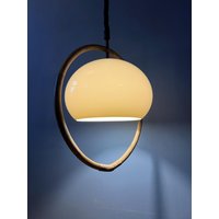 Mid Century Bamboo Djkstra Space Age Pilz Pendelleuchte von VintageChampignon