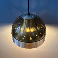 Mid Century Djkstra Plexiglas Space Age Pendellampe von VintageChampignon