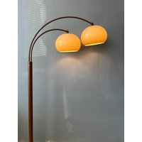 Vintage Brown Dvikstra Doppelbogen-Pilz-stehlampe von VintageChampignon