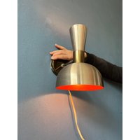 Vintage Rote Herda Diabolo Wandlampe | Kupfer Space Age Lampe von VintageChampignon