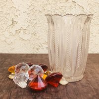 1960Er Jahre Vintage Glasvase Mit Vase Filler. Glas Mantel 6" Hohe Vase, Retro Haus Erwärmung Geschenk, Home Decor, Geschenk Für Sie, #ce0381 von VintageChuckLA