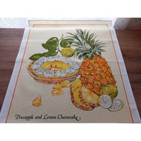 Vintage Australien Ananas Und Zitronen Käsekuchen Geschirrtuch, Rezept, Kuchen Handtuch, Sammler Geschirrtuch | Eb von VintageClothesHouse