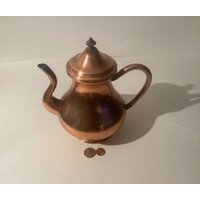 Vintage Kupfer Metall Teekanne, Wasserkessel, 9" X 8", Made in Portugal, Qualität, Schwerlast, Küchen Dekor, Regal Display, Verwenden Sie Es von VintageCopperAndMore