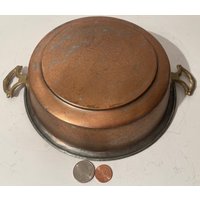 Vintage Kupfer Und Messing Metallform, 11" Breit, Kochgeschirr, Küchengeschirr, Hängende Anzeige, Diese Kann Noch Mehr Glänzen von VintageCopperAndMore