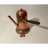 Vintage Metall Kupfer Und Messing Kaffeekanne, Teekanne, Wasserkessel, Küchendekor, Tischdekor, Regal Display, Diese Kann Noch Mehr Glänzend von VintageCopperAndMore