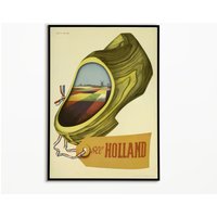 Holland Reise Poster | Werbeposter, Wanddekor, Retro Druck, Vintage Plakat, Wohndekor, Reisegeschenk, Wandkunst von VintageCraftery