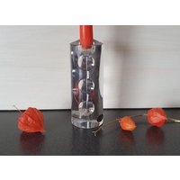 Kristall Kerzenhalter, Von Lisa Mori Für Inn Crystal, 26% Bleikristall, Vintage 70Er von VintageDeBlijeEkster