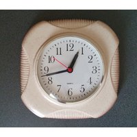 Vintage Deutsche Uhr | Funktioniert, Quarz, 70Er Jahre Keramikuhr von VintageDeBlijeEkster