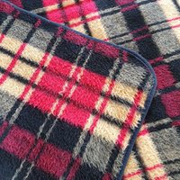 Vintage Dralon Decke in Rot, Schwarz Und Zartem Gelb, Deutschland von VintageDeBlijeEkster