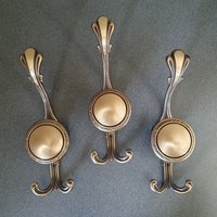 Vintage Messing Kleider - Und Huthaken, 3Er-Set von VintageDeBlijeEkster