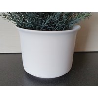 Vintage Weißer Über Pflanzer, Mattiert, Soendchen Keramik, Made in German, 80Er Jahre von VintageDeBlijeEkster