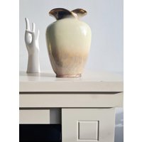 Carstens Tönnieshof Vase 482-22 Mid Century Design Keramik German Pottery Gold Verlauf Beige Braun Fat Lava 60Er Deko Made in Germany von VintageDealersHH