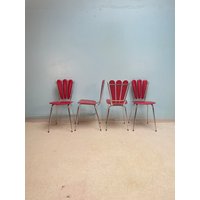 Rockabilly Küchenstühle Stahlrohr Chrom Kunstleder Rot Von Tubmenager S.a. Ranger 1950Er Rockabilly Küchenstühle Stahlrohr Chrom Kunstleder Rot Von Tubmenager S.a. Ranger 1950Er von VintageDesignWorldDE