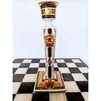 Ein-Armiger Kerzenhalter - Eleganz in Gold Mit Antiker Säulenform Vintage von VintageDortmund