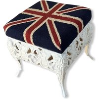 Bank Mit Union-Jack-Flagge | Großbritannien Hocker Fester Basis Vintage-stil Bodenstehend Man Cave Fußhocker von VintageElectrical