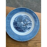 Vintage Currier Und Ives Teller von VintageEmporium17