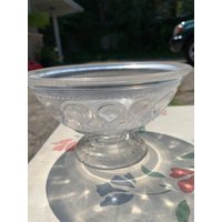 Vintage Eapg Loop Und Sägezahnmuster Fuß Glasschale von VintageEmporium17