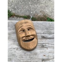 Vintage Theatermaske Aus Holz von VintageEmporium17