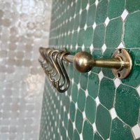 Bronze Pot Rack, Messing Stange Schiene, Küchenleiste Mit Haken von VintageFaucets