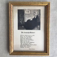 Whistler's Mother Vintage Gerahmter Druck Mutter Poem in Deutsch Gedicht von VintageFindsAmvis