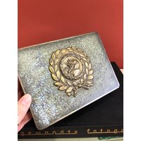 Vintage Holzschachtel Mit Messing Dekor, Jagdhund, Jagdmotiv, Zigarrenkiste, Teakholz Vintage Holzschachtel Mit Messing Dekor, Jagdhund, Jagdmotiv, Zigarrenkiste, Teakholz von VintageFraeulein